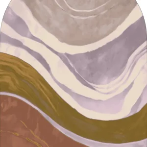 Ambachtelijk Vloerkleed MOMO rugs x NOŪRA studios - Waves Multicolour matt Arch