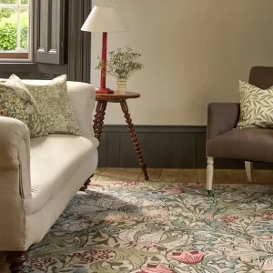 Beste Prijs Vloerkleed Morris & Co Golden Lily Green Green Red 130107
