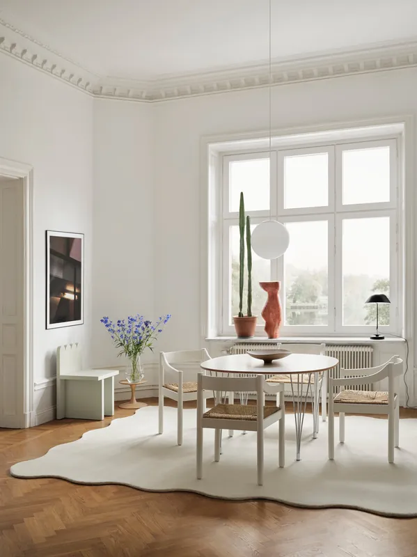 Vloerkleed Organic Scallop Wool Rug Bone White In De Mode