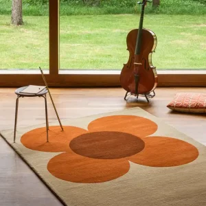 Nieuwe Collectie Vloerkleed Orla Kiely Flower Placement Pumpkin 158203