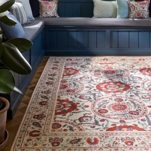 Beperkte Voorraad Vloerkleed Sanderson Anthos Red Indigo 148200