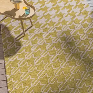 Vloerkleed Ted Baker Houndstooth Mustard Outdoor 455706 Bestel Nu