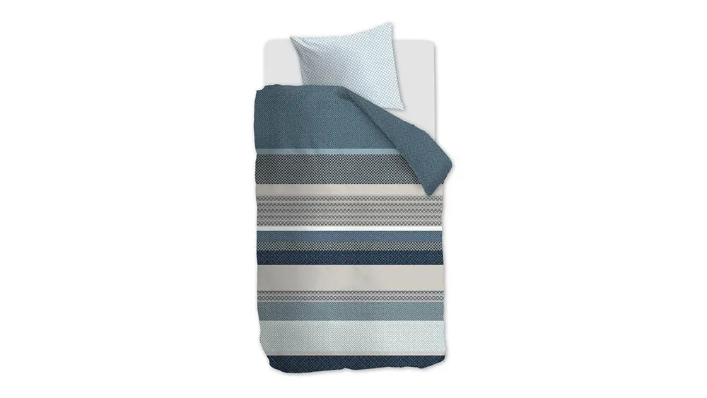 Authentiek Beddinghouse Lennart dekbedovertrek blauw