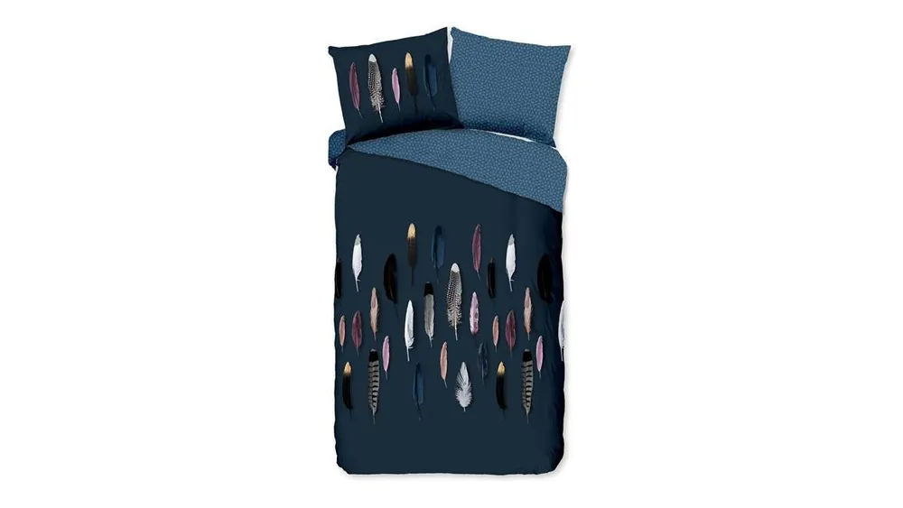 Must-Have Good Morning Feathers dekbedovertrek blauw
