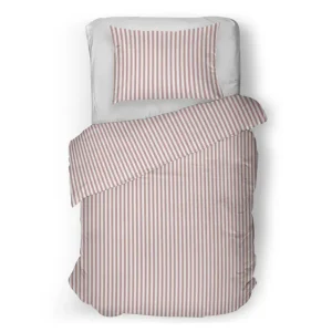 Luxe Snoozing Iris flanel dekbedovertrek pink