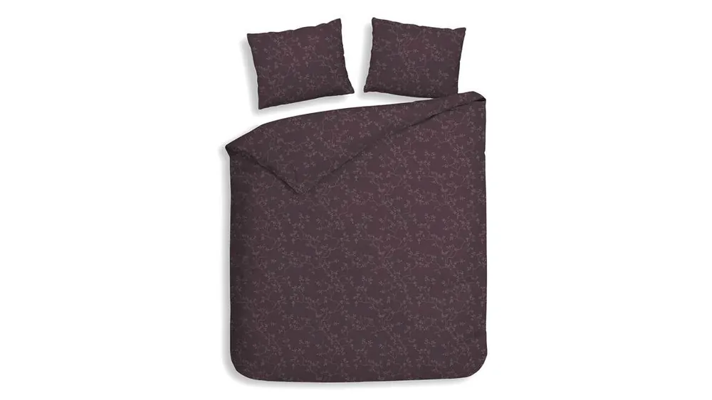 Heckettlane Alloro flanel dekbedovertrek blackberry wine Nieuwe Collectie