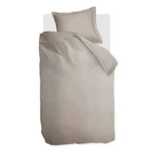 Merkproduct Snoozing Satin Uni dekbedovertrek sand