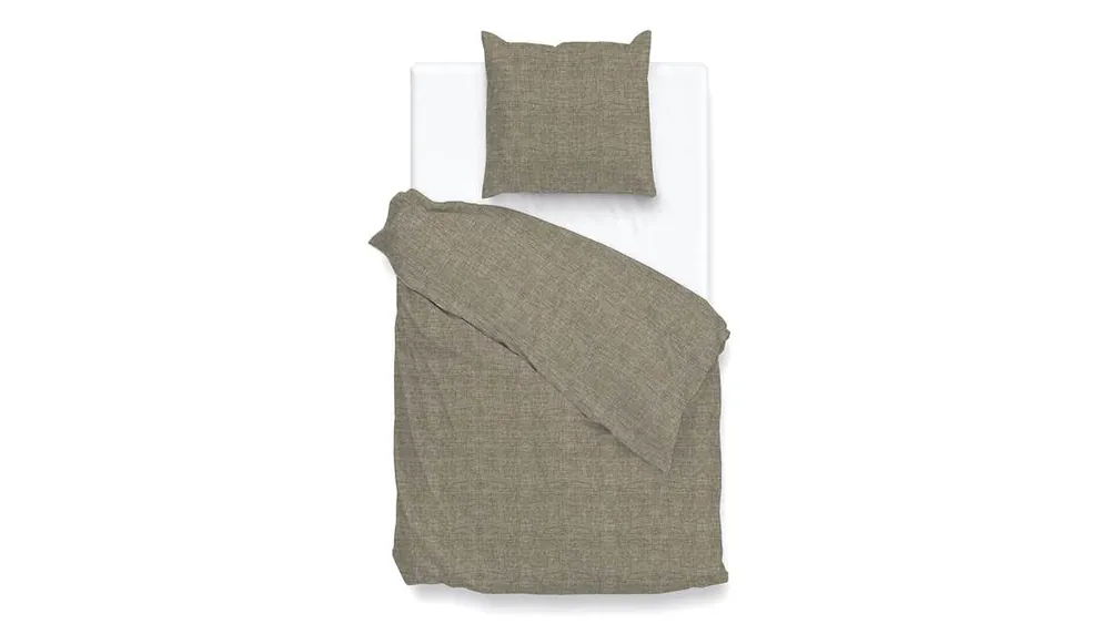 Zohome Lino dekbedovertrek palm taupe Nieuwe Collectie