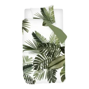 Koopje Snoozing Palm Leaves dekbedovertrek groen