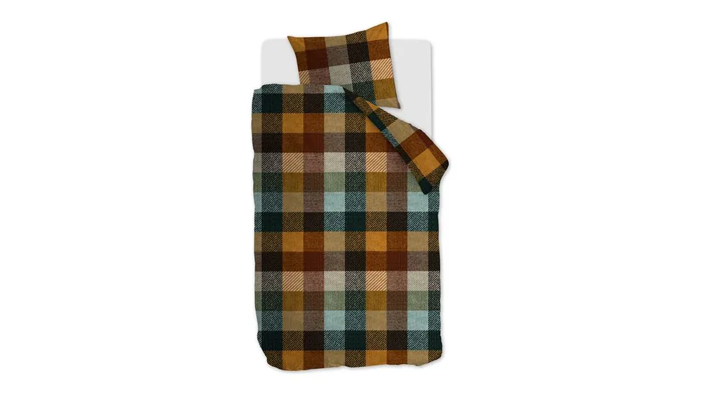 In De Mode Beddinghouse Beckett flanel dekbedovertrek multi