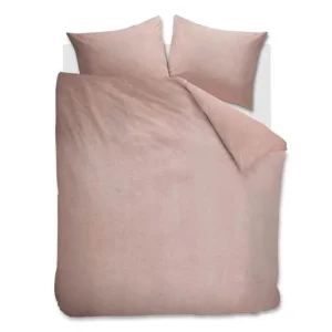 Snoozing Flanel Uni dekbedovertrek soft pink Nu Kopen