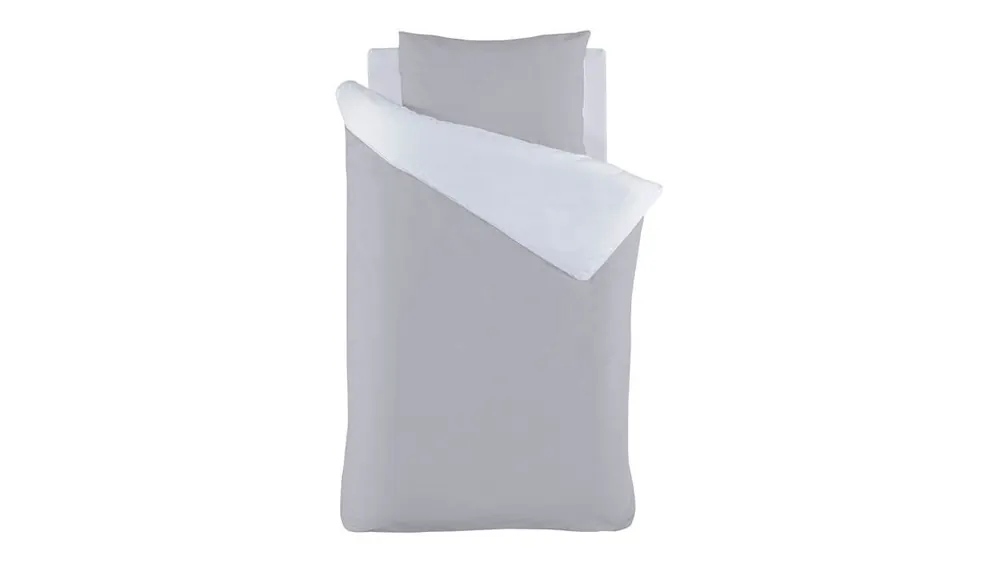 Lage Kosten iSeng Uni Double dekbedovertrek grey/white