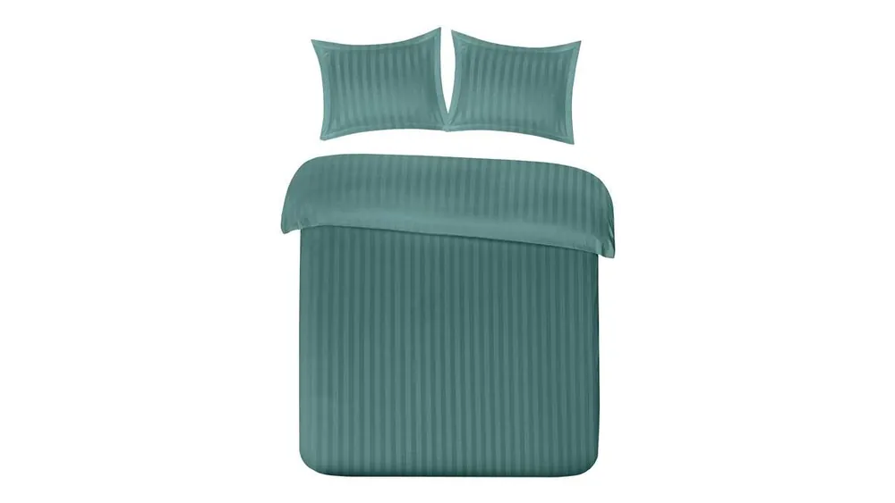 Veilige Betaling Papillon Uni Satin dekbedovertrek donker groen