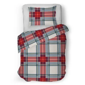 Snoozing Elies flanel dekbedovertrek rood/wit Hoge Kwaliteit