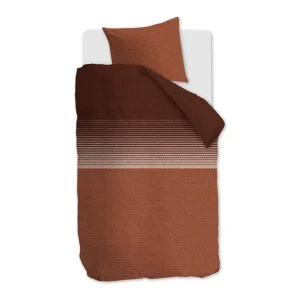 Beddinghouse Demi flanel dekbedovertrek steenrood Handgemaakt