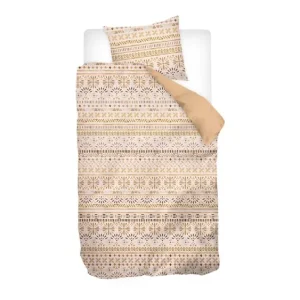 Luxe Snoozing Yule flanel dekbedovertrek zand