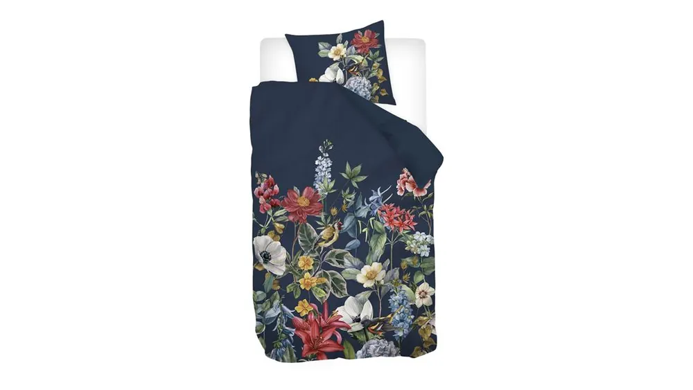 Snoozing Floran dekbedovertrek blauw Modern