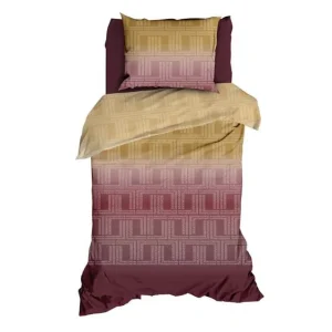 Satin d'Or Albenga dekbedovertrek bordo/gold Bestseller