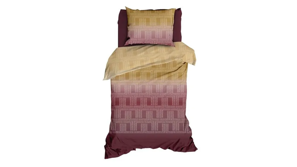 Satin d'Or Albenga dekbedovertrek bordo/gold Bestseller
