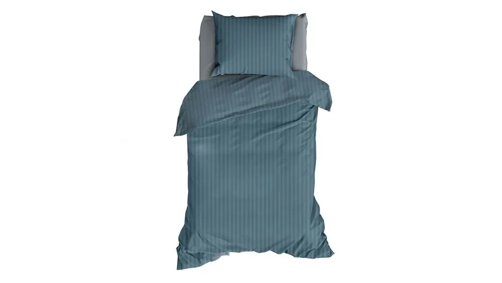 Satin d'Or Satijnstreep dekbedovertrek teal Exclusief