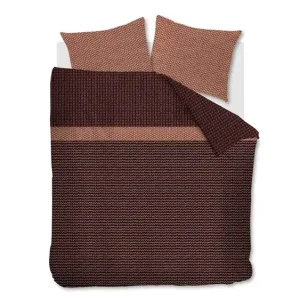 Beddinghouse River flanel dekbedovertrek donker rood Koop Vandaag
