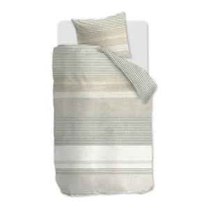 Ariadne at Home Stitches flanel dekbedovertrek geel Seizoensaanbieding