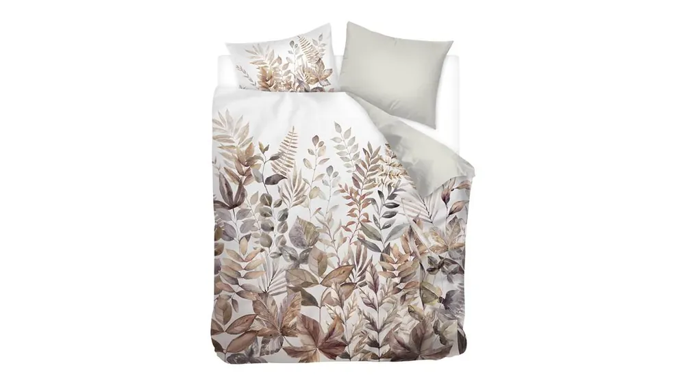Aanbieding Snoozing Rowan flanel dekbedovertrek zand
