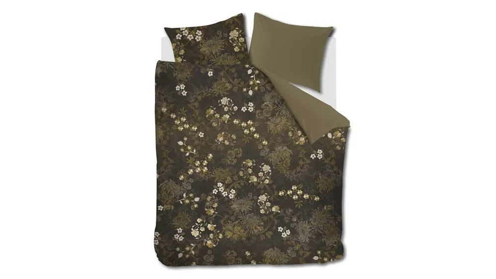 Favoriet Beddinghouse Darcy dekbedovertrek olive green