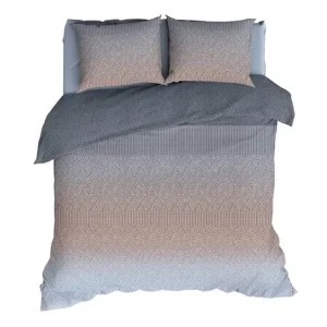 Lage Kosten Romanette Grossarl flanel dekbedovertrek dove grey