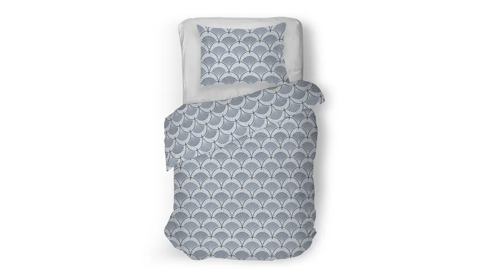 Laatste Kans Snoozing Feline flanel dekbedovertrek blauw