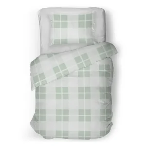 Gereduceerde Prijs Snoozing Isabel flanel dekbedovertrek green