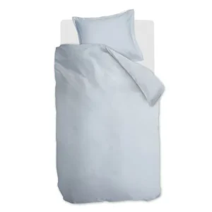 Groothandel Snoozing Satin Uni dekbedovertrek light blue