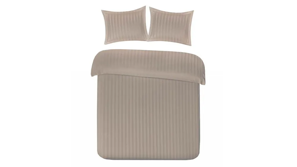 Papillon Uni Satin dekbedovertrek taupe Garantie Inbegrepen