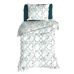 Koop Online Satin d'Or Viola dekbedovertrek mint/teal