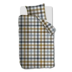 Beddinghouse Sem flanel dekbedovertrek blauw Speciale Aanbieding