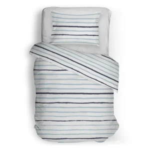 Groothandel Snoozing Greta flanel dekbedovertrek blauw