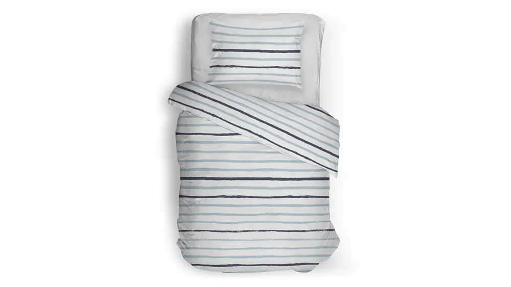 Groothandel Snoozing Greta flanel dekbedovertrek blauw