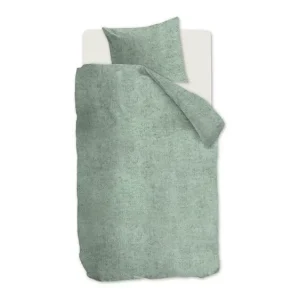 Beddinghouse Frost flanel dekbedovertrek grey green Seizoensaanbieding