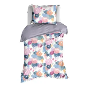 Handgemaakt Satin d'Or Murillo dekbedovertrek lilac