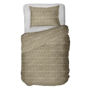 Modern Kayori Yra flanel dekbedovertrek goud