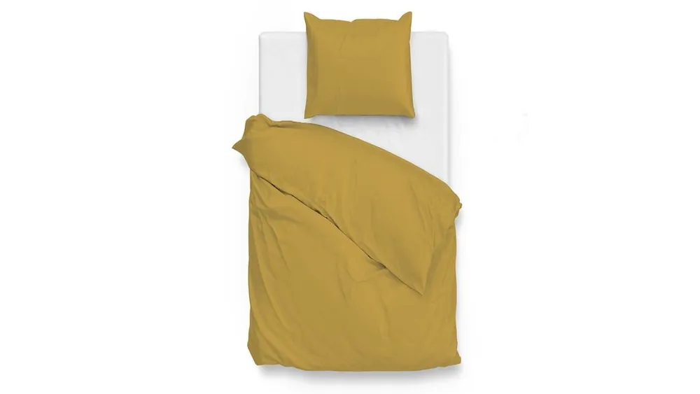Zohome Satinado dekbedovertrek ochre gold Hete Deal