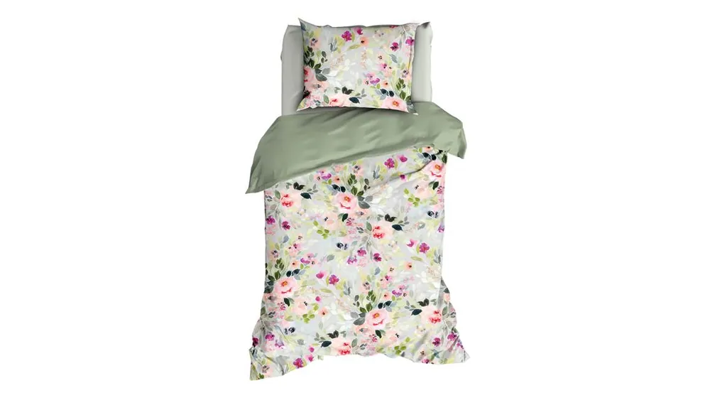 Satin d'Or Fabienne dekbedovertrek dustygreen Actieprijs