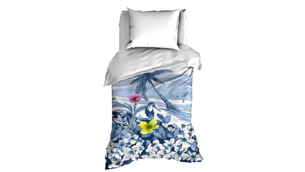 Satin d'Or Lagoon dekbedovertrek blauw Must-Have