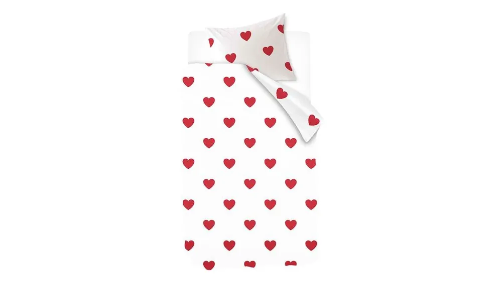 Beperkt Aanbod Snoozing Evi flanel dekbedovertrek rood