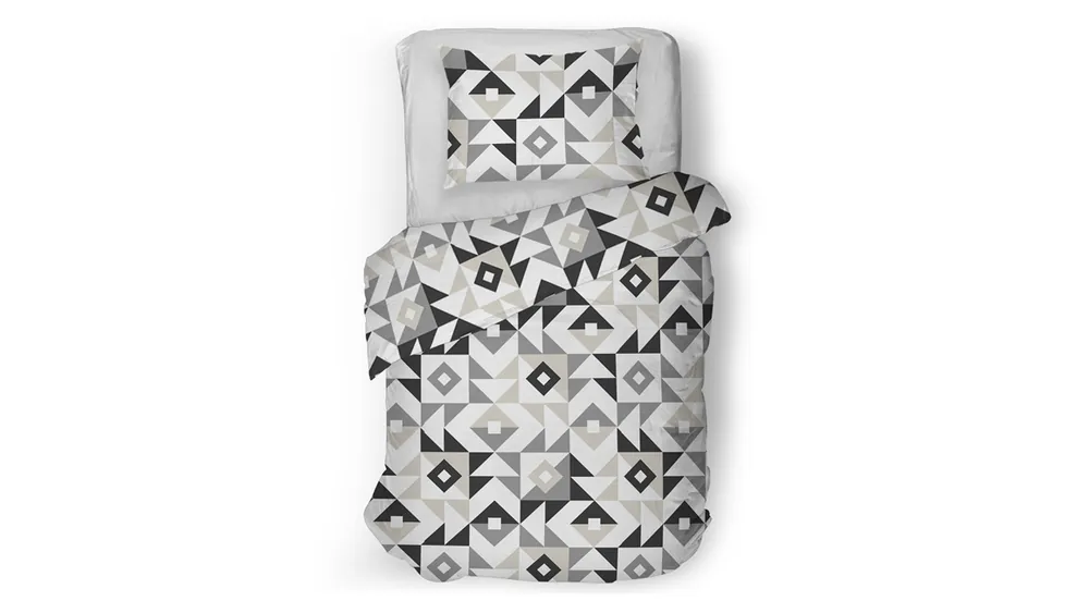Snoozing Brit dekbedovertrek grey Hete Deal