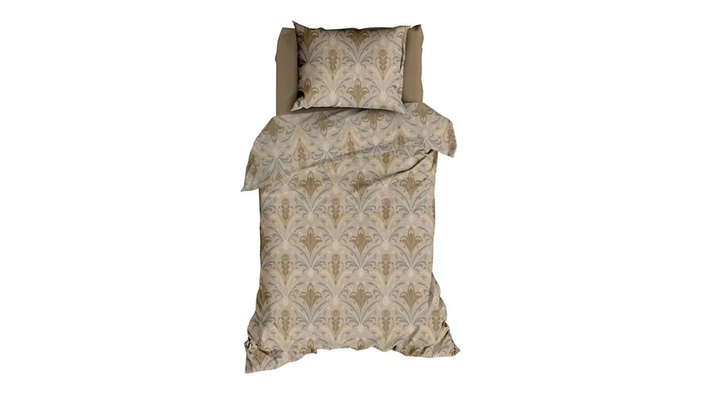 Gratis Verzending Satin d'Or Belgravia dekbedovertrek beige/grijs