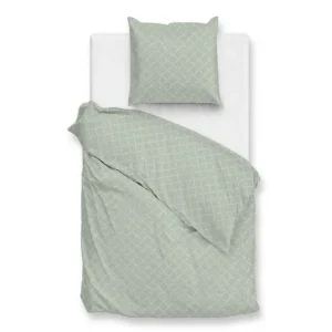 Zohome Linea di Satinado dekbedovertrek foam green Superprijs