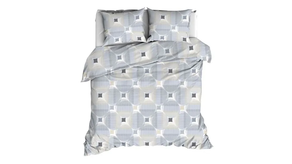 Nieuwe Collectie Romanette Kwadro dekbedovertrek silver