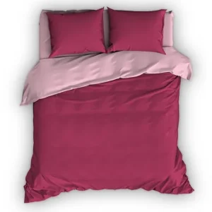 Veilige Betaling Satin d'Or Reverso dekbedovertrek redbund/rose