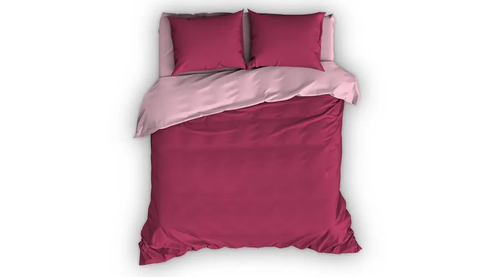 Veilige Betaling Satin d'Or Reverso dekbedovertrek redbund/rose